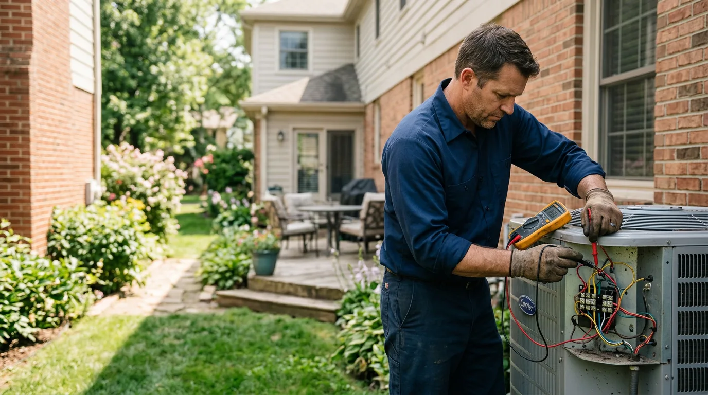 HVAC technician working near Troy, MI